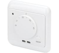 Thermostat mécanique, 230V 16A Régulateur de température manuel de thermostat de chauffage électrique mural - Blanc