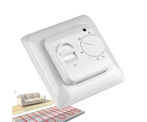 Thermostat Mécanique Bouton - Régulateur Chauffage Sol 16A | Contrôleur Ambiant Réglable | 230V, Plancher Chauffant, Rotatif Mécanique, 0-35°C, Montage Dissimulé, pour Système Eau Ou Électrique