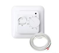 Thermostat mécanique non programmable pour chauffage électrique au sol - Contrôle 5-40 °C, sortie 16 A, montage mural blanc pour