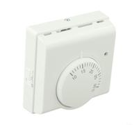 Thermostat Mécanique pour Chauffage au pour sol - Régulateur de Température Ambiante avec Rotatif 10-30°C - Montage pour surface pour Chaudière et pour Pompe à Chaleur 83x83mm