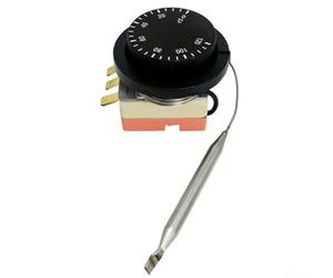 Thermostat mécanique, Thermostat intégré 0-120 °C, régulateur de température, Contrôle Température Interrupteur Capteur À Température Réglable pour Four Réfrigérateur Chauffage