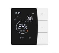Thermostat mural intelligent avec bouton LED - Contrôle de la température intérieure - Installation pour chauffage électrique à eau - Blanc 3 A