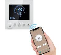 Thermostat mural programmable Affichage LCD Bouton tactile Chauffage Thermorégulateur numérique Contrôleur de température pour la maison Chambre