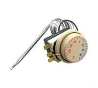 Thermostat non programmable - Interrupteur de contrôle de température pour réfrigérateur - Avec sonde de 1,6 m - Régulation précise - Blanc