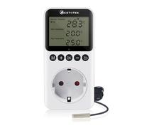 Thermostat numérique jour/nuit KETOTEK avec minuterie pour terrarium, serre, chauffage et refroidissement, 220 V, avec sonde