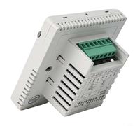 Thermostat numérique LCD pour ventilateur et chauffage AC, contrôleur de température avec écran rétroéclairé bleu, plage de 0 à 45 °C, panneau de montage mural pour bureau à domicile, blanc