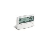 Thermostat Numérique Mural Hebdomadaire Compact Perry 1Cr Cr018Bs, Préprogrammé, avec Écran LCD 4'' 1/2, Blanc, 133 x 26 x 90 Mm