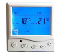 Thermostat pour chauffage au pour sol Électrique Programmable LCD 16A Contrôle pour précis Température 5-40°C pour Plancher Chauffant Maison 86x86mm