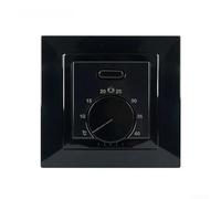 Thermostat pour chauffage au sol, contrôleur mécanique 230 V 16 A avec capteur externe pour systèmes électriques au sol (noir)