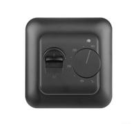 Thermostat pour chauffage pour sol Électrique 16A Capteur Thermostat | Capteur externe 3m, plage 5-40°C, limite min/max, indicateur marche, noir élégant