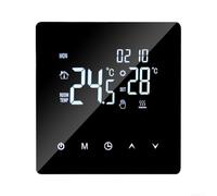 Thermostat pour chauffage pour sol Tactile 25A Grand Écran Thermostat(No WiFi Black)