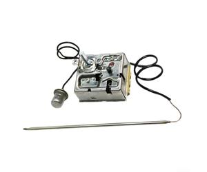 Thermostat pour radiateur soufflant 0-40 C Plage réglable 16 A 400 V Double capteur Arrêt de sécurité à 140 C Boîtier en métal avec bouton de réinitialisation manuelle Modèle Wk-r36 Compatible avec