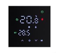 Thermostat programmable avec écran tactile LCD convivial conçu pour la gestion du chauffage à économie d'énergie (3 A Noir)