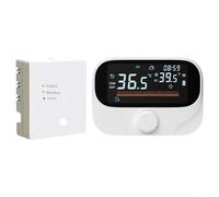 Thermostat programmable pour chauffage au sol Tuya Smart, télécommande Wi-Fi, calendrier 5 + 2/6 + 1/7 jours, écran LCD avec météo et humidité, protection contre le gel, limiteur de température (sans
