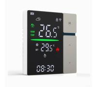 Thermostat programmable WiFi intelligent pour application Tuya, commande vocale avec Alexa et Assistant, convient pour le chauffage électrique au sol et les systèmes de chaudière à gaz (gris, 16A-WIFI