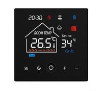 Thermostat programmable WiFi intelligent pour chaudière à gaz et chauffage au sol, horaire de 5 + 2 jours, télécommande via application, verrouillage enfant, plage de température 5-40 °C, noir