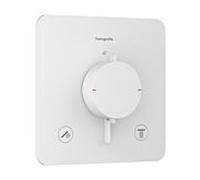 Thermostat Q hansgrohe Ecostat Comfort 33713700 Encastré, pour 2 Verbraucher , 24 l/min, blanc mat
