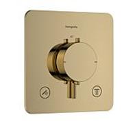hansgrohe Ecostat Comfort Q Thermostat encastré pour 2 consommateurs, 33713990, Couleur: Optique en or poli