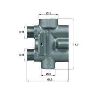 Thermostat, radiateur d'huile MAHLE TO 9 75