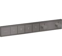 thermostat RainSelect encastré de la taille d'une main pour 4 consommateurs, 15382340, Couleur: Chrome noir brossé