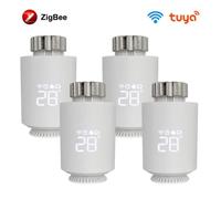 Thermostat Régulateur,Actionneur de radiateur Thermostat Tuya ZigBee,vanne thermostatique intelligente TRV- TRV06-4PCS