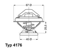 Thermostat sans boîtier 4176.85D BorgWarner (Wahler) pour MERCEDES-BENZ DAEWOO