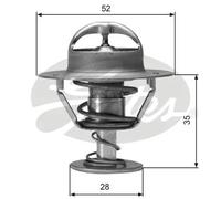 Gates Thermostat d'eau TH04382G1 82°C sans boîtier – Compatible Toyota/Mazda/Lexus/Ford/Rover