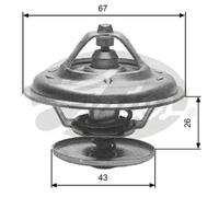 Thermostat sans boîtier TH13380G1 GATES pour FORD JEEP CHRYSLER OPEL DODGE MAN