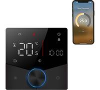Thermostat sans fil pour chaudière à eau/gaz avec APP et assistant vocal Ecran tactile digital LED coloré Bouton ajustable Contrôle précis de la température Thermostat AC programmable 7x6 hebdomadaire
