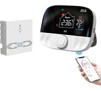 Thermostat sans Fil WiFi Tuya, Thermostat Connecté WiFi, Thermostat Connecté Chaudiere Gaz Programmable, pour Chauffage de l'eau et de la Chaudière à Gaz, Compatible avec Alexa Google (Blanc)