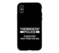 Thermostat Sarcastique de la Police Disant s'il Vous plaît, éloignez-Vous du Coque pour iPhone X/XS