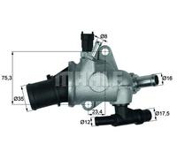 Thermostat TI 142 83 MAHLE pour LANCIA ALFA ROMEO