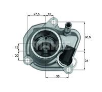 Mahle Original Thermostat d'eau TI 29 87 avec joint d'étanchéité 87°C