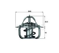 Thermostat TX 1 83D MAHLE pour WARTBURG BARKAS CHRYSLER DODGE
