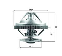 Thermostat d'eau MAHLE TX 158 87