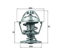 Thermostat TX 173 88D MAHLE pour CITROËN JAGUAR PEUGEOT MAN