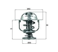 Thermostat TX 177 82D MAHLE pour HYUNDAI TOYOTA KIA