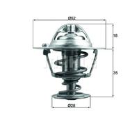 Thermostat TX 184 78D MAHLE pour HONDA ROVER