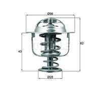 Thermostat TX 197 71D MAHLE pour OPEL RENAULT NISSAN RENAULT TRUCKS