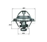 Thermostat TX 24 80D MAHLE pour AUDI 100 C2 A trois volumes