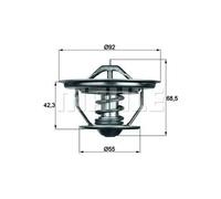 Thermostat TX 35 75 MAHLE pour SCANIA 4 - series 3 - series 2 - series
