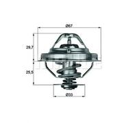 Thermostat TX 38 88D MAHLE pour BMW 3 Compact 3 3 Touring