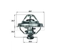 Thermostat d'eau MAHLE ORIGINAL TX 38 88D