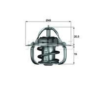 Thermostat d'eau MAHLE ORIGINAL TX 5 83D