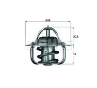 Thermostat d'eau MAHLE ORIGINAL TX 5 83D