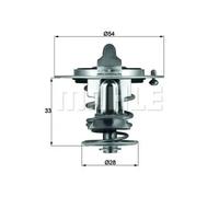 Thermostat TX 72 85D MAHLE pour HYUNDAI KIA