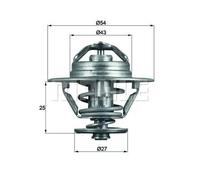 Thermostat d'eau MAHLE TX 93 79D