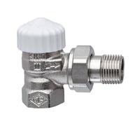 Thermostat-Ventilunterteil V-Exact II Forme D'Équerre Dn 20 Nickelé Heimeier