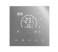 Thermostat WiFi intelligent, avec panneau en verre galvanisé, verrouillage enfant, corps ABS, pour chauffage au sol Tuya Water monté (électricité)
