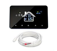 Thermostat WiFi intelligent, contrôleur de chauffage au sol avec contrôle par application et écran tactile, thermostat mural pour chaudière TUYA (électricité 16 A)
